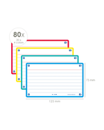 OXFORD flashcards A7 pak - 80 stuks multicolor - Academia Now - Schoolspullen voor de middelbare school, schoolplanner, agenda, notitieboek, flashcards, Stabilo- en Oxford schoolspullen voor beter plannen en leren - Hard Work Beats Talent