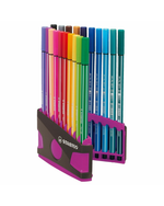 STABILO Pen 68 Premium Viltstift ColorParade antraciet/paars 20 stuks Deskset