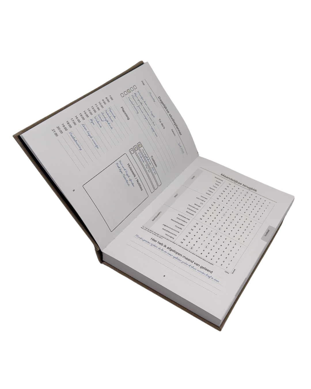 Grip beige – De nummer 1 middelbare school planner - Academia Now - Schoolspullen voor de middelbare school, schoolplanner, agenda, notitieboek, flashcards, Stabilo- en Oxford schoolspullen voor beter plannen en leren - Hard Work Beats Talent