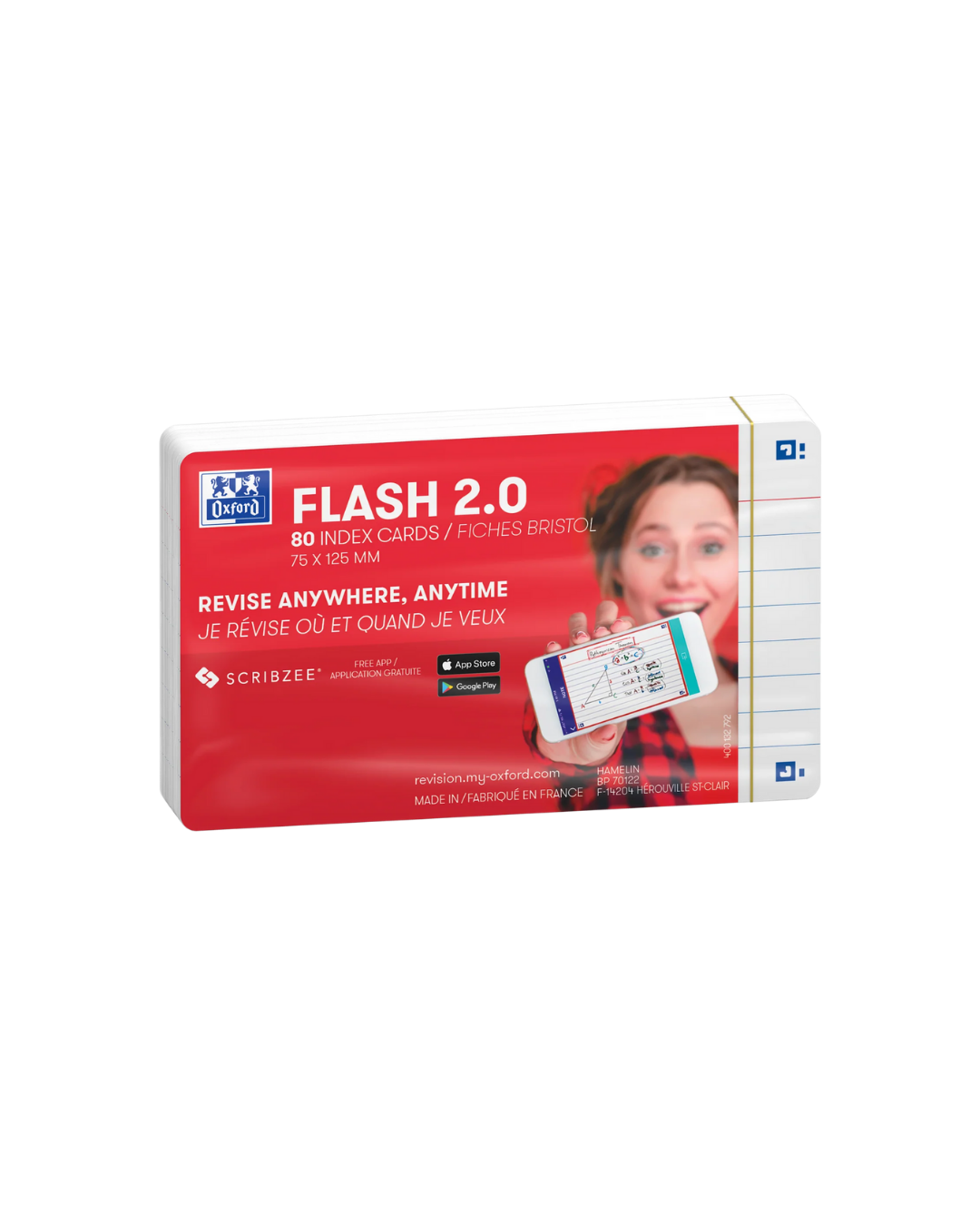 OXFORD flashcards A7 pak - 80 stuks multicolor - Academia Now - Schoolspullen voor de middelbare school, schoolplanner, agenda, notitieboek, flashcards, Stabilo- en Oxford schoolspullen voor beter plannen en leren - Hard Work Beats Talent
