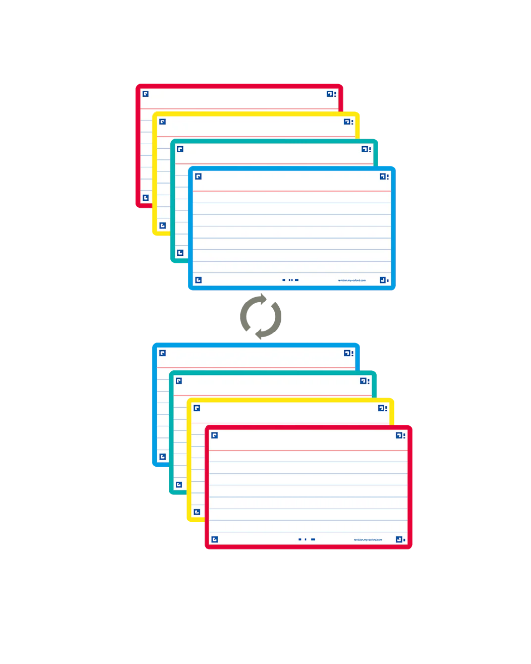 OXFORD flashcards A7 pak - 80 stuks multicolor - Academia Now - Schoolspullen voor de middelbare school, schoolplanner, agenda, notitieboek, flashcards, Stabilo- en Oxford schoolspullen voor beter plannen en leren - Hard Work Beats Talent