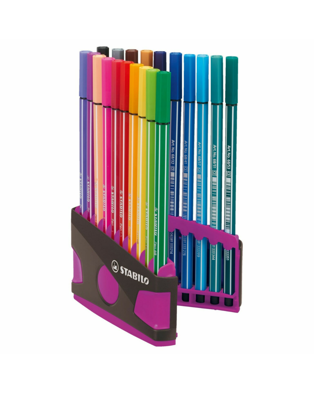 STABILO Pen 68 viltstiften 20 stuks ColorParade Deskset antraciet/paars - Academia Now - Schoolspullen voor de middelbare school, schoolplanner, agenda, notitieboek, flashcards, Stabilo- en Oxford schoolspullen voor beter plannen en leren - Hard Work Beats Talent