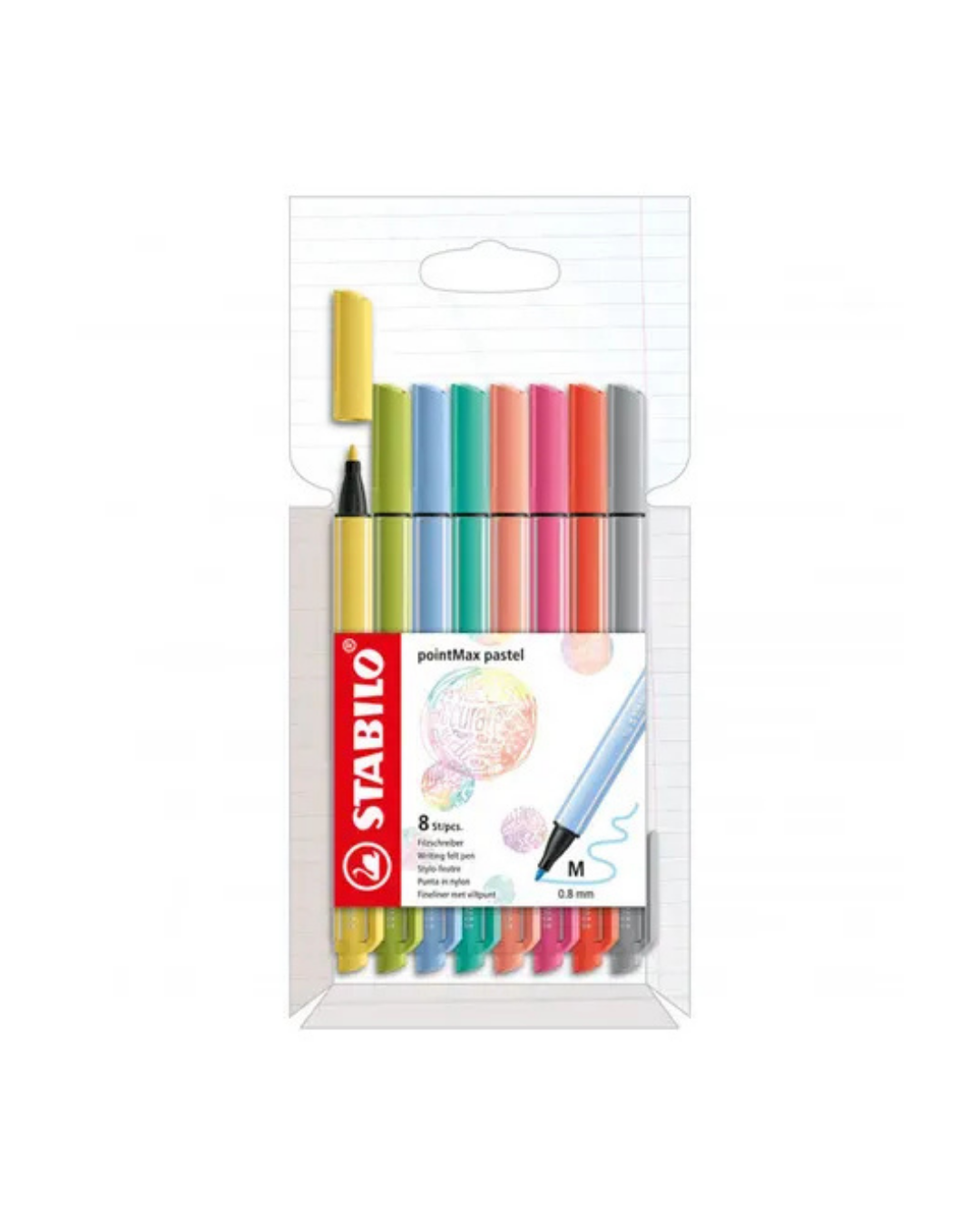 STABILO PointMax pastel etui - 8 kleuren - Academia Now - Schoolspullen voor de middelbare school, schoolplanner, agenda, notitieboek, flashcards, Stabilo- en Oxford schoolspullen voor beter plannen en leren - Hard Work Beats Talent