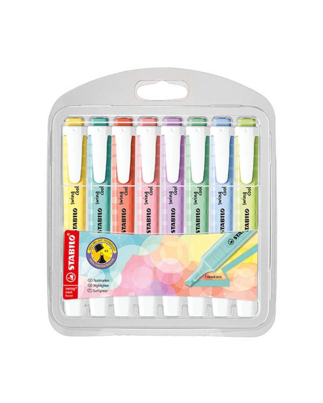 STABILO Swing Cool pastel markeerstiften - 8 stuks - Academia Now - Schoolspullen voor de middelbare school, schoolplanner, agenda, notitieboek, flashcards, Stabilo- en Oxford schoolspullen voor beter plannen en leren - Hard Work Beats Talent