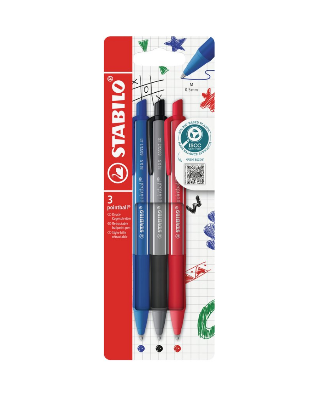 STABILO pointball colorful pennen asorti - 3 stuks - Academia Now - Schoolspullen voor de middelbare school, schoolplanner, agenda, notitieboek, flashcards, Stabilo- en Oxford schoolspullen voor beter plannen en leren - Hard Work Beats Talent