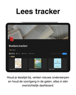 Lees tracker en boekenlijst – hou je leesvoortgang, favoriete boeken en nieuwe onderwerpen bij in een overzichtelijk dashboard.