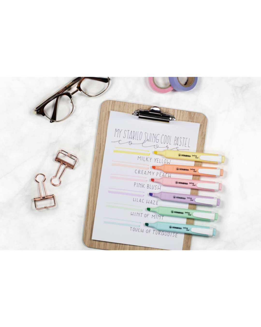 STABILO swing cool markeerstift deskset - 18 kleuren - Academia Now - Schoolspullen voor de middelbare school, schoolplanner, agenda, notitieboek, flashcards, Stabilo- en Oxford schoolspullen voor beter plannen en leren - Hard Work Beats Talent