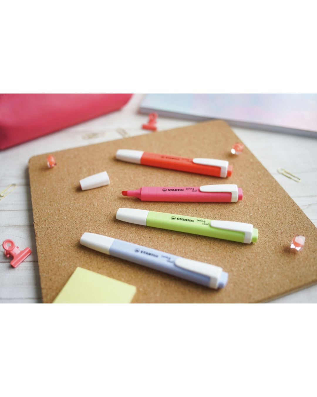 STABILO swing cool markeerstift deskset - 18 kleuren - Academia Now - Schoolspullen voor de middelbare school, schoolplanner, agenda, notitieboek, flashcards, Stabilo- en Oxford schoolspullen voor beter plannen en leren - Hard Work Beats Talent