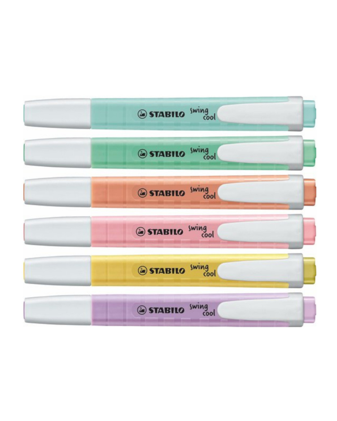 STABILO swing cool markeerstiften - 6 stuks Pastel Edition - Academia Now - Schoolspullen voor de middelbare school, schoolplanner, agenda, notitieboek, flashcards, Stabilo- en Oxford schoolspullen voor beter plannen en leren - Hard Work Beats Talent