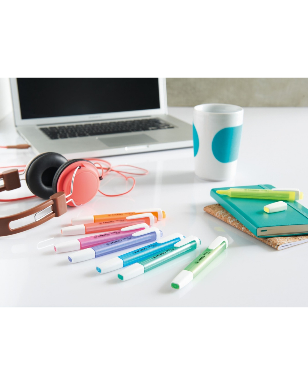 STABILO swing cool markeerstiften - 6 stuks Pastel Edition - Academia Now - Schoolspullen voor de middelbare school, schoolplanner, agenda, notitieboek, flashcards, Stabilo- en Oxford schoolspullen voor beter plannen en leren - Hard Work Beats Talent