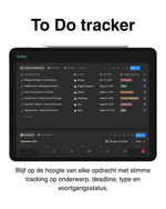 To Do tracker studentenplanner – slimme taakbeheerfunctie om opdrachten, deadlines, onderwerpen en voortgang bij te houden.