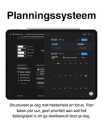 Ultieme productiviteitsplanner – digitaal planningssysteem voor dagelijks plannen, prioriteiten stellen en structuur aanbrengen in taken en doelen.